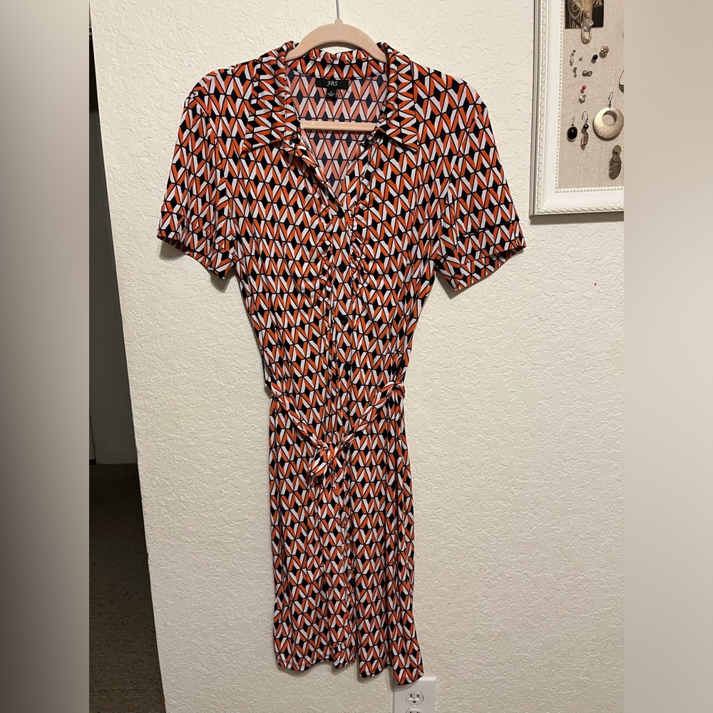 JBS Geometrical Print Colorful Dress Size Large